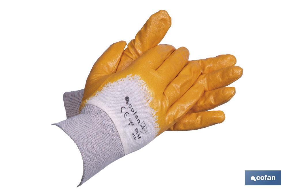 GUANTES NITRILO AMARILLO T-9