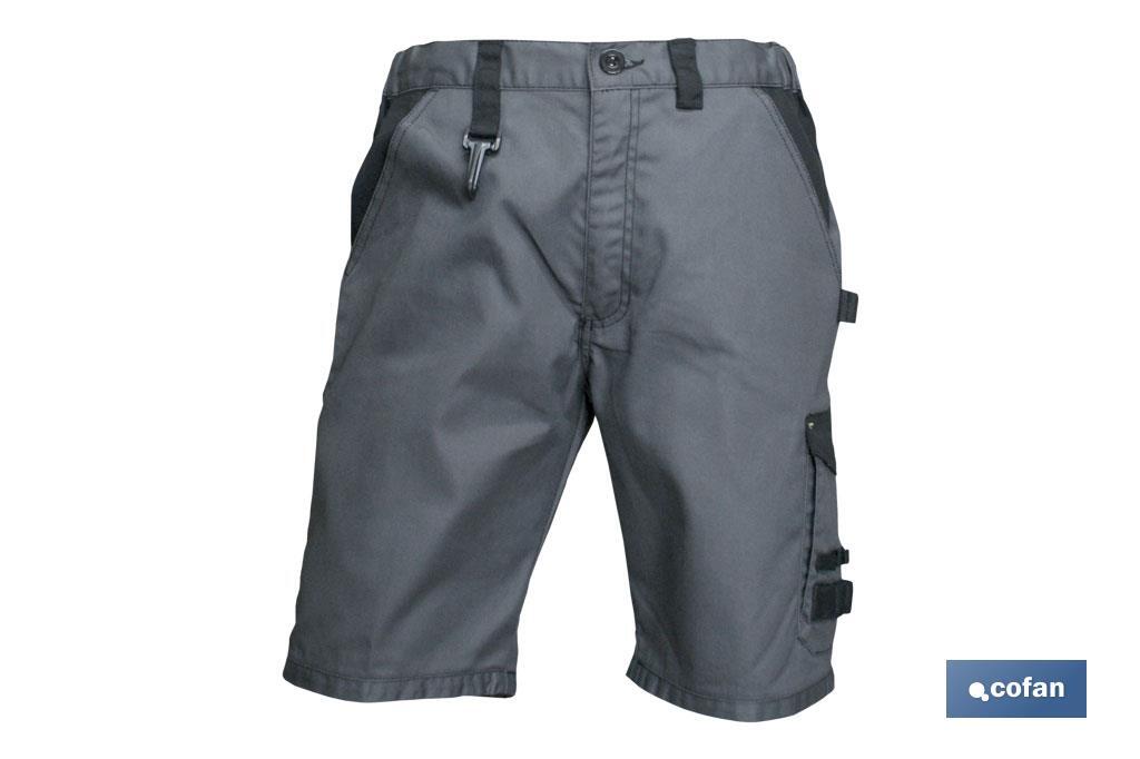 BERMUDAS DE TRABAJO POULSEN  280gms/m GRIS-NEGRO T-40