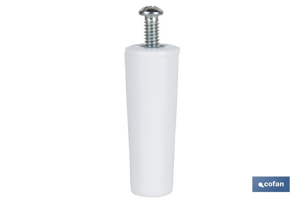 TOPE PERSIANA 60 MM BLANCO CON TORNILLO M-6