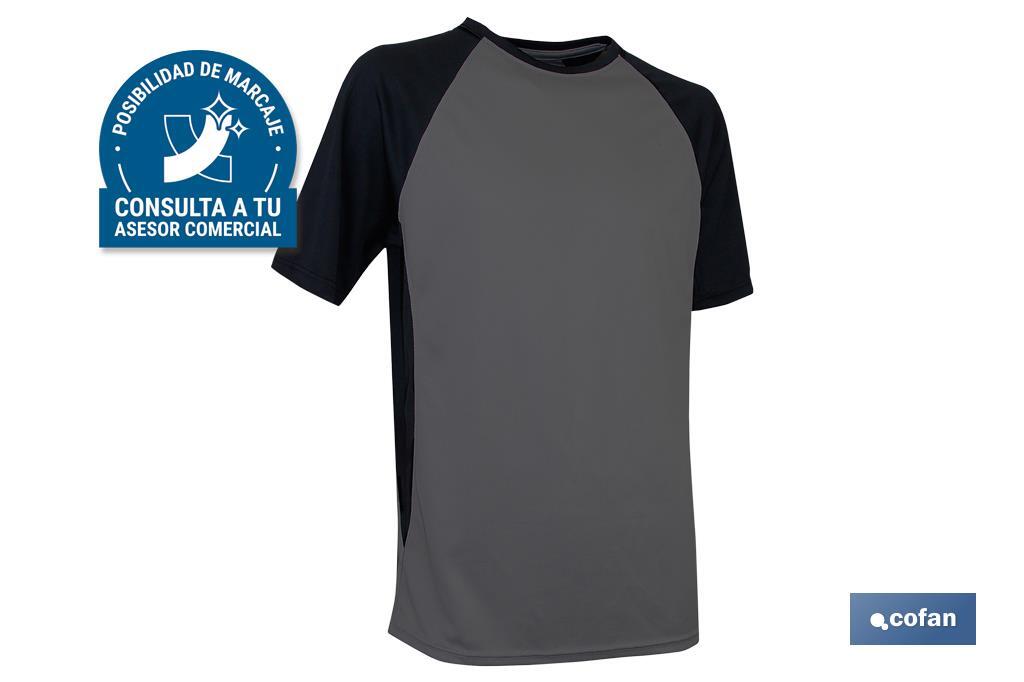 CAMISETA TRANSPIRABLE PILOTE GRIS-NEGRA 160G/M2 T-XXL