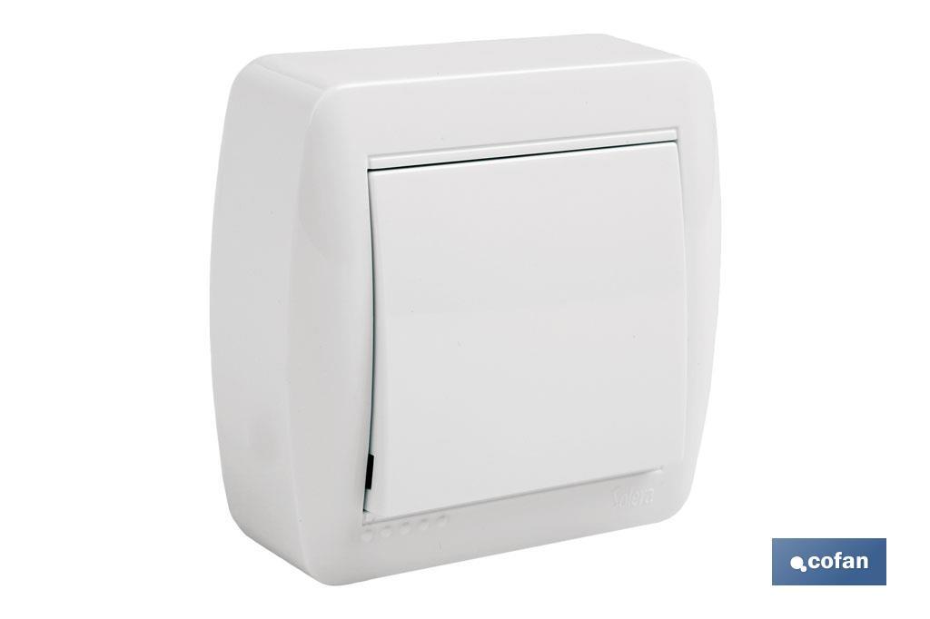 CONMUTADOR-INTERRUPTOR SUPERFICIE MODELO ATLANTIS 10A BLANCO