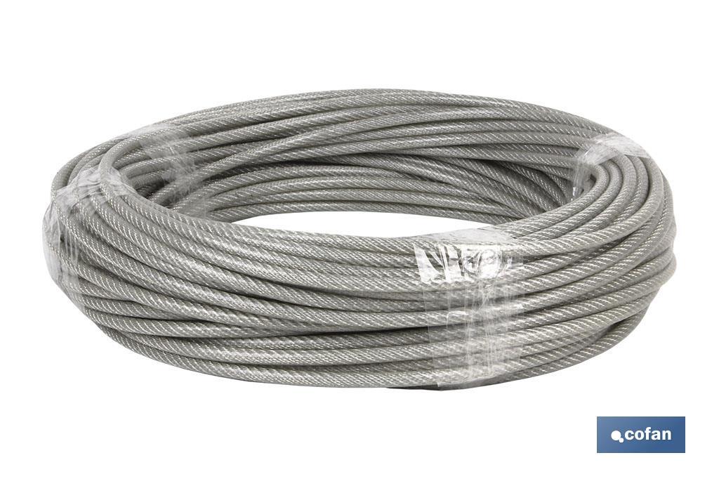 CABLE ACERO (12mm) 10X12MM  6X19+1 PLAST. (25 M)