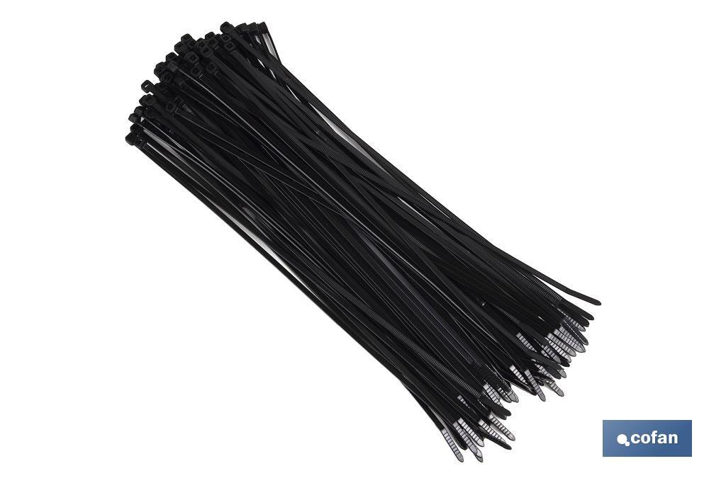 BRIDAS NYLON NEGRO 3,6 X 300 mm BRIDAS NYLON NEGRO 3,6 X 300 mm