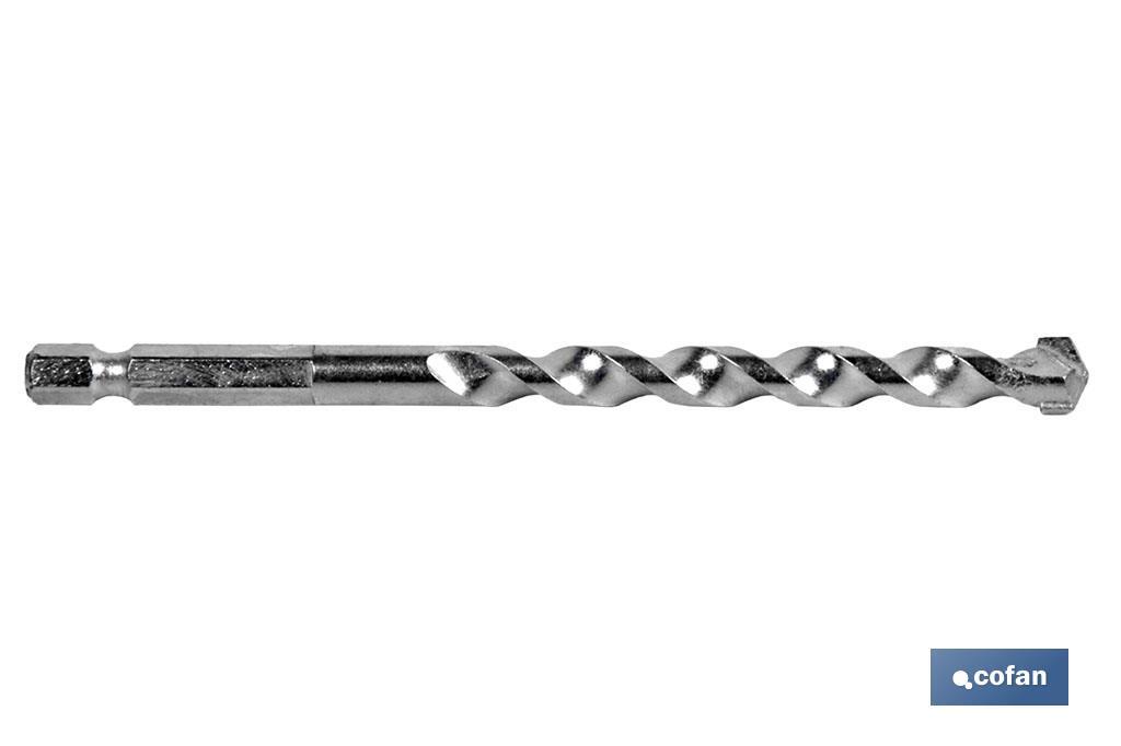 BROCA PROFESIONAL PARA MUROS MANGO HEX. 1/4 12 MM BROCA PROFESIONAL PARA MUROS MANGO HEX. 1/4 12 MM