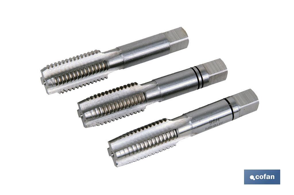 SET 3 MACHOS MANUALES - M3 X 0.50 mm SET 3 MACHOS MANUALES - M3 X 0.50 mm