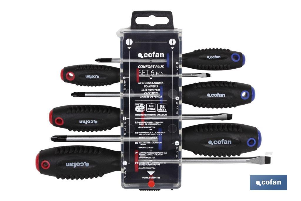 DISPLAY DESTORNILLADORES PLANO-PHILLIPS 6 PCS. DISPLAY DESTORNILLADORES PLANO-PHILLIPS 6 PCS.