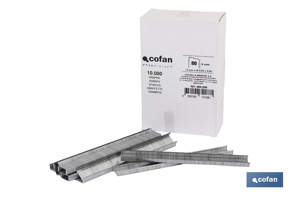 CAJA DE GRAPAS 80 / 6 mm (10.000 PCS) CAJA DE GRAPAS 80 / 6 mm (10.000 PCS)