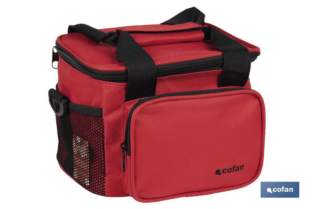 NEVERA TEXTIL PORTÁTIL MULTIBOLSILLOS COLOR ROJO 5 L NEVERA TEXTIL PORTÁTIL MULTIBOLSILLOS COLOR ROJO 5 L