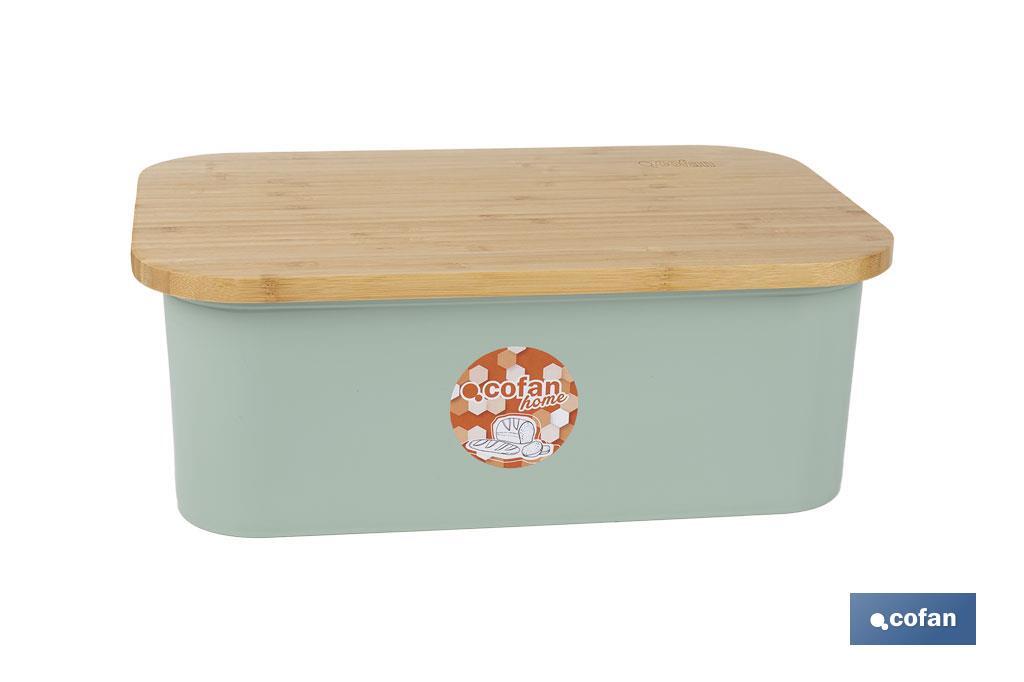 PANERA CON TAPA DE BAMBÚ COLOR VERDE/MADERA 36 X 24 X13 CM PANERA CON TAPA DE BAMBÚ COLOR VERDE/MADERA 36 X 24 X13 CM
