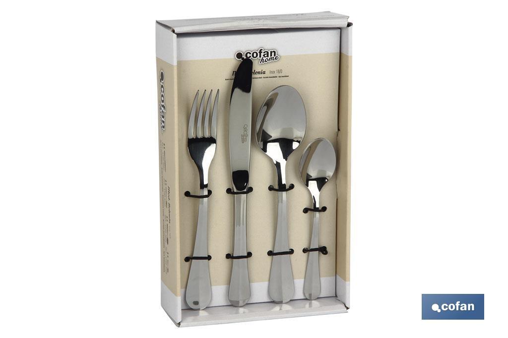 CUBERTERIA INOX MODELO BOLONIA 24 pcs C-18/0 2mm