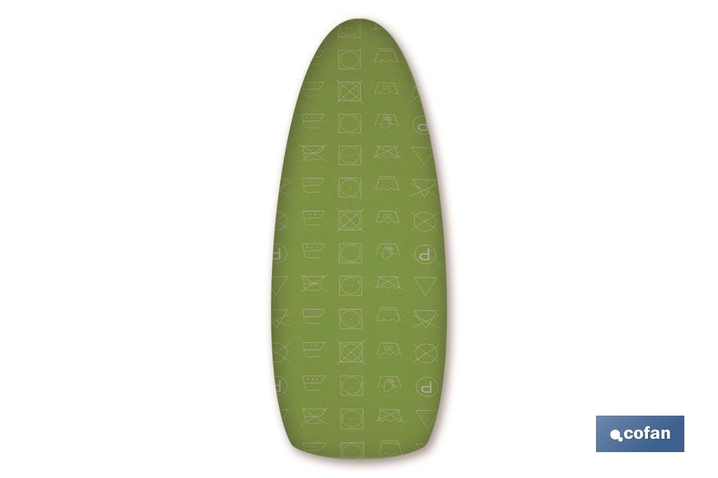 FUNDA TABLA PLANCHAR ALGODON 140X60 ICONOS LAVADO VERDE FUNDA TABLA PLANCHAR ALGODON 140X60 ICONOS LAVADO VERDE