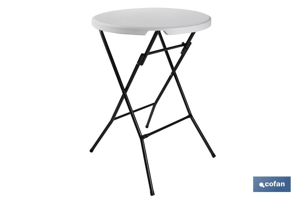 MESA ALTA PLEGABLE BLANCA 80X80X110CM MESA ALTA PLEGABLE BLANCA 80X80X110CM