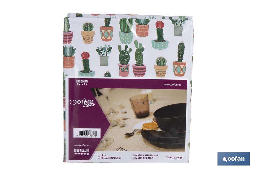 MANTEL ANTIMANCHAS CACTUS 1,40 X 1,40 MANTEL ANTIMANCHAS CACTUS 1,40 X 1,40