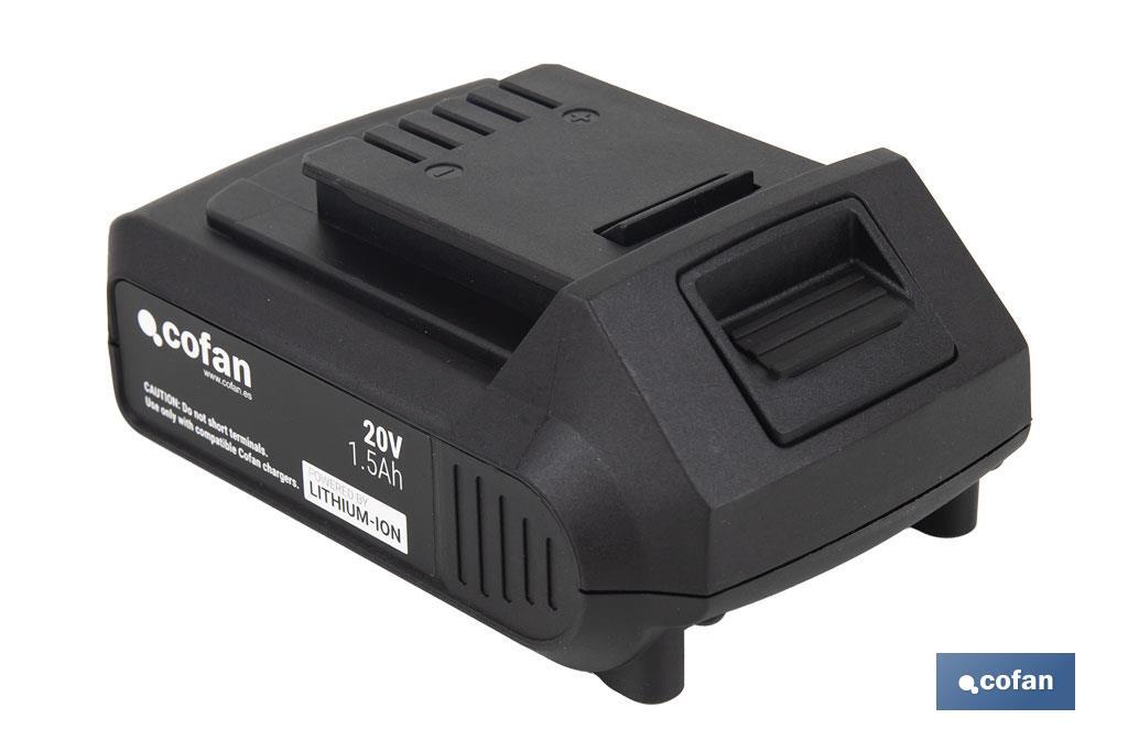 BATERÍA RECARGABLE Li-ion 20 V 1.5Ah BATERÍA RECARGABLE Li-ion 20 V 1.5Ah