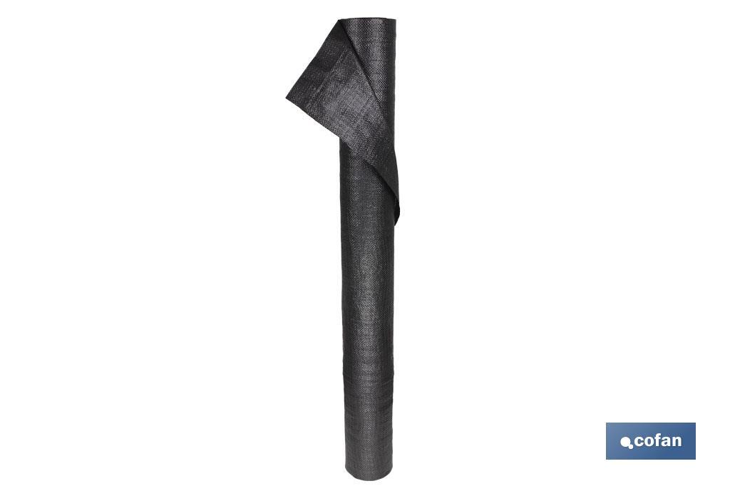 MALLA ANTIHIERBAS 100 grams NEGRA 2x50 mts MALLA ANTIHIERBAS 100 grams NEGRA 2x50 mts