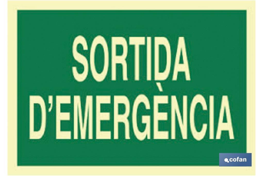 SEÑAL LUMINISCENTE 297X210MM. SEÑAL LUMINISCENTE 297X210MM.
