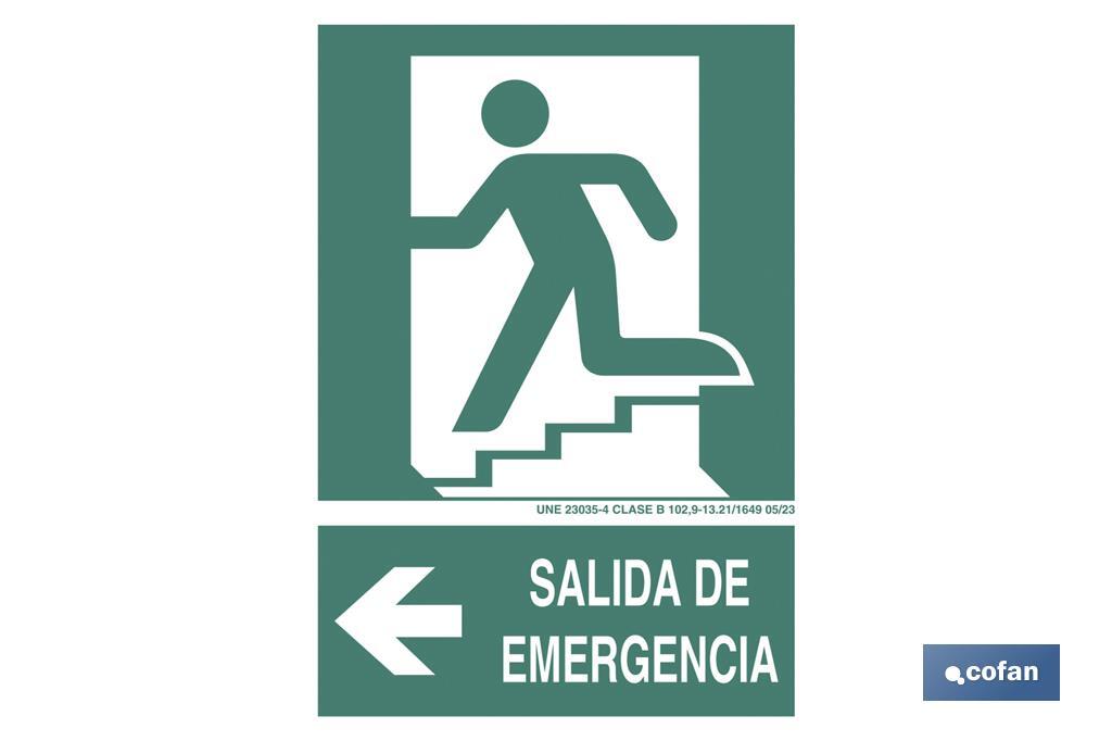 SEÑAL LUMINISCENTE 210X148MM. SEÑAL LUMINISCENTE 210X148MM.