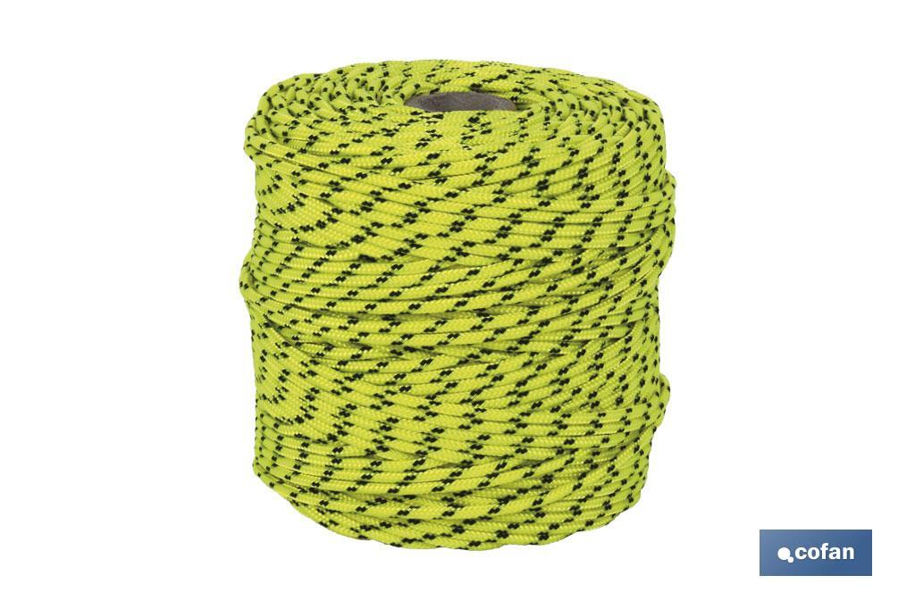 CORDÓN TRENZADO HIPPIE AMARILLO/NEGRO 3 MM X 100 M CORDÓN TRENZADO HIPPIE AMARILLO/NEGRO 3 MM X 100 M