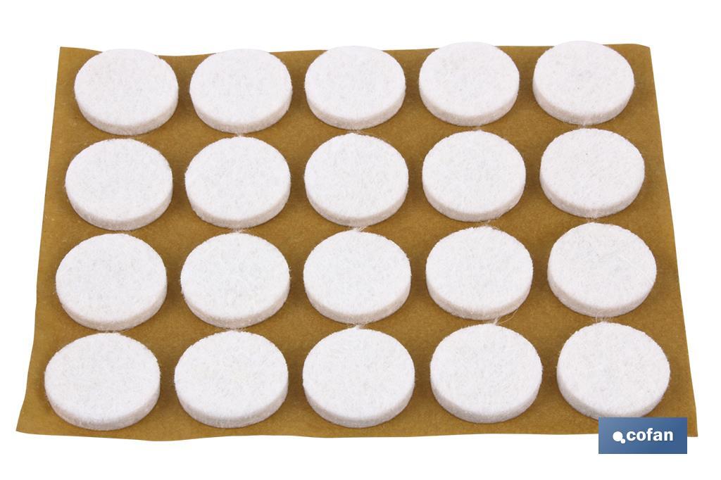 BL 2x20 UDS FIELTRO REDONDO BLANCO 17X3MM BL 2x20 UDS FIELTRO REDONDO BLANCO 17X3MM