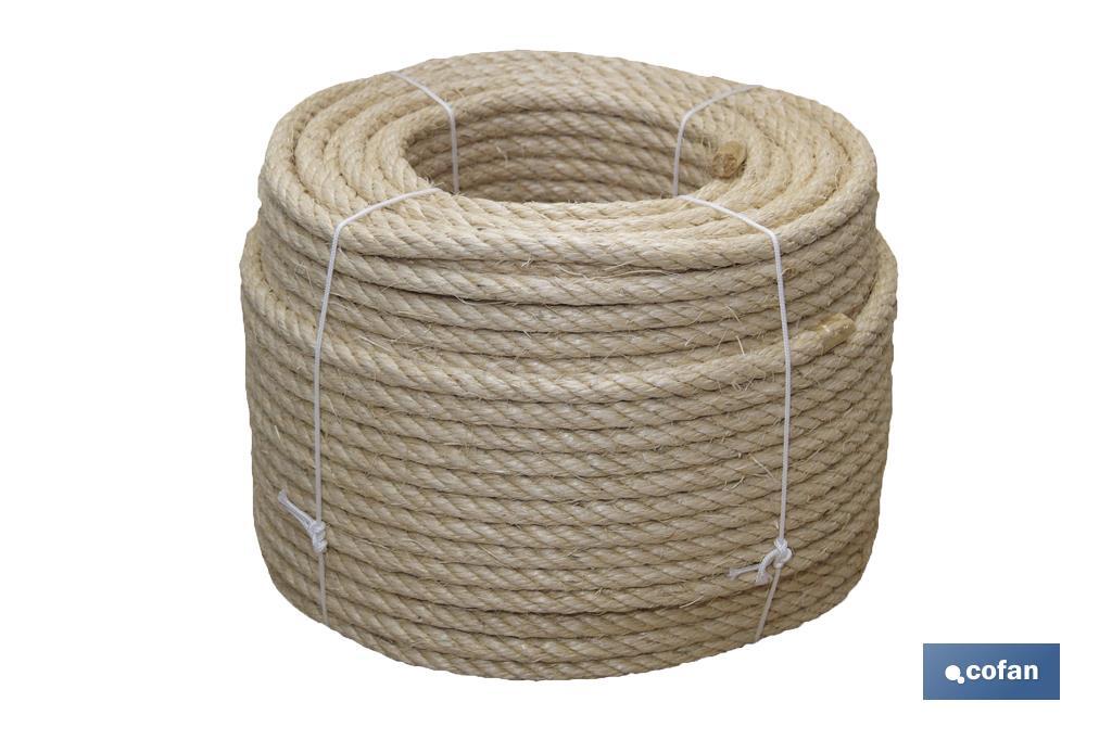 CUERDA SISAL 4 CABOS 8 MM 100 MTS NATURAL