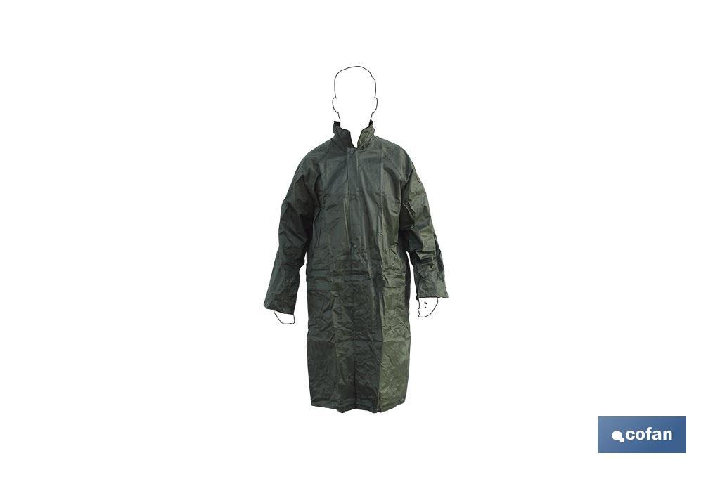 ABRIGO DE LLUVIA VERDE POLIESTER/PVC TALLA-L