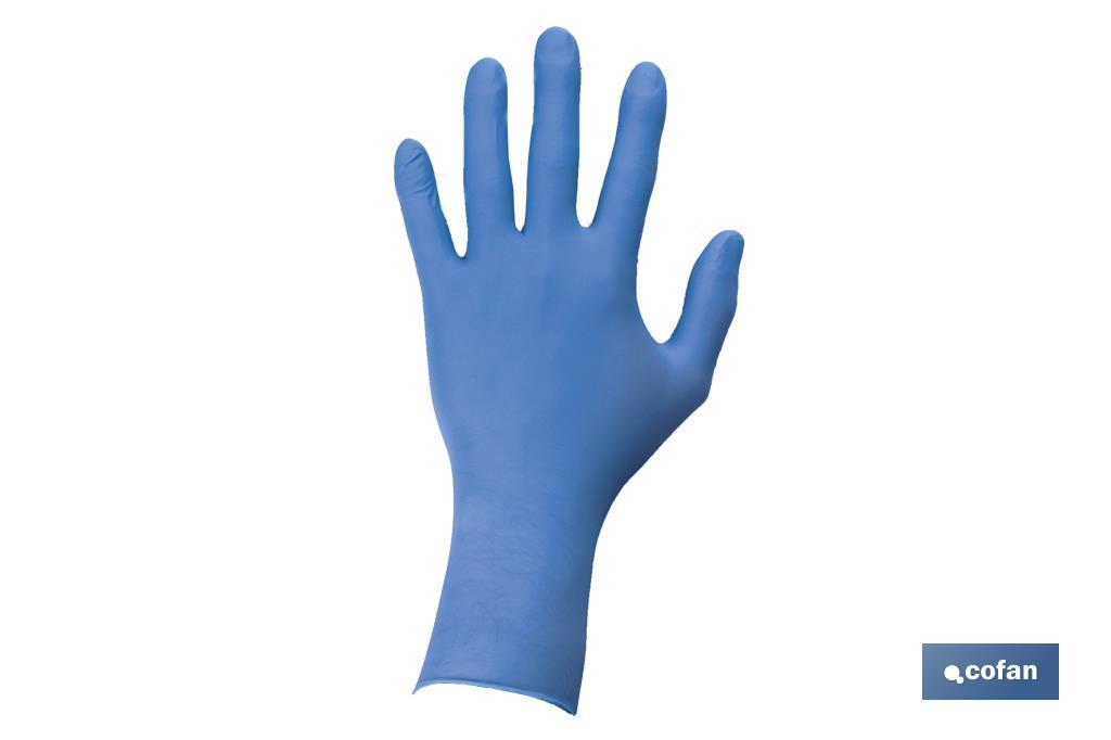 CAJA 100UDS. GUANTES DE NITRILO AZUL CLASE CTALLAM