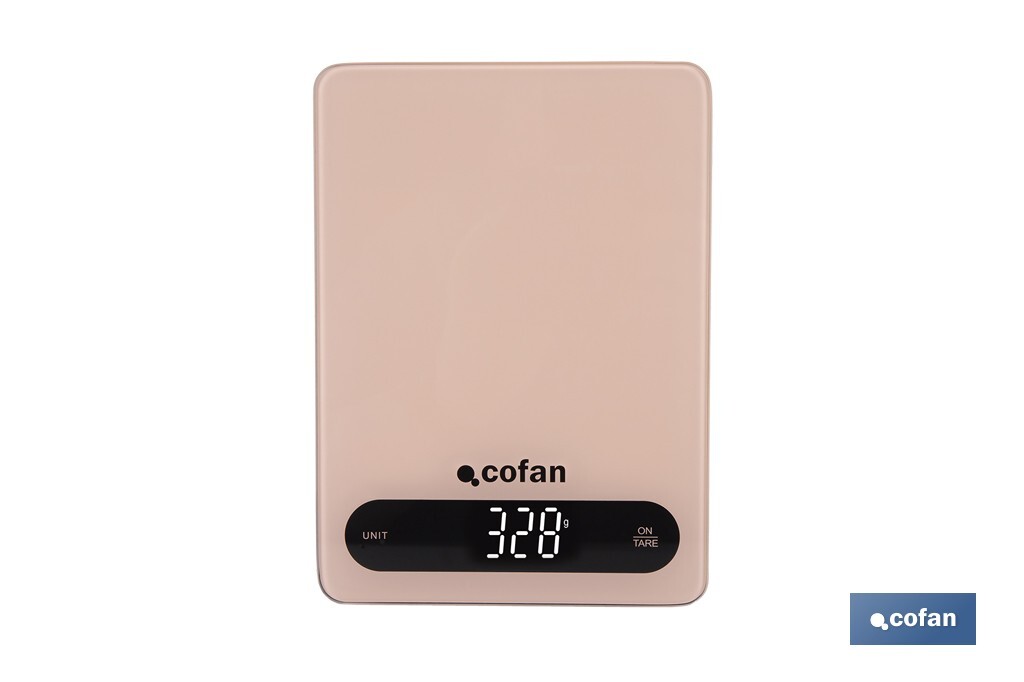 BÁSCULA DE COCINA DIGITAL 10 KG COLOR NARANJA NUDE