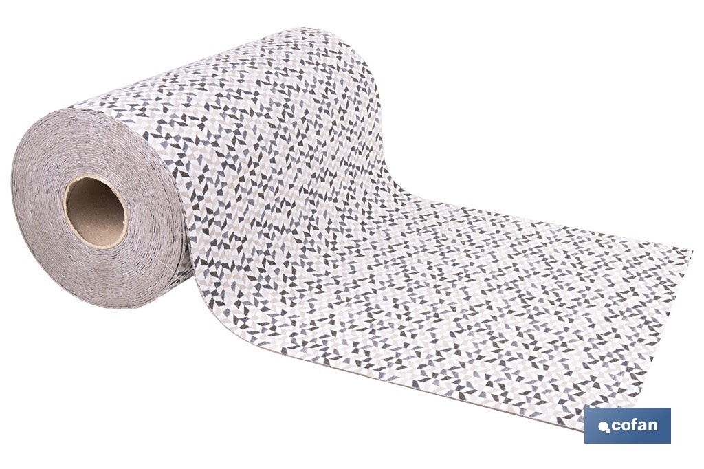 ROLLO DE ALFOMBRA EN MOSAICOS VANGUARDISTA 50% ALGODÓN 50% POLIÉSTER 50 CM X 15 M