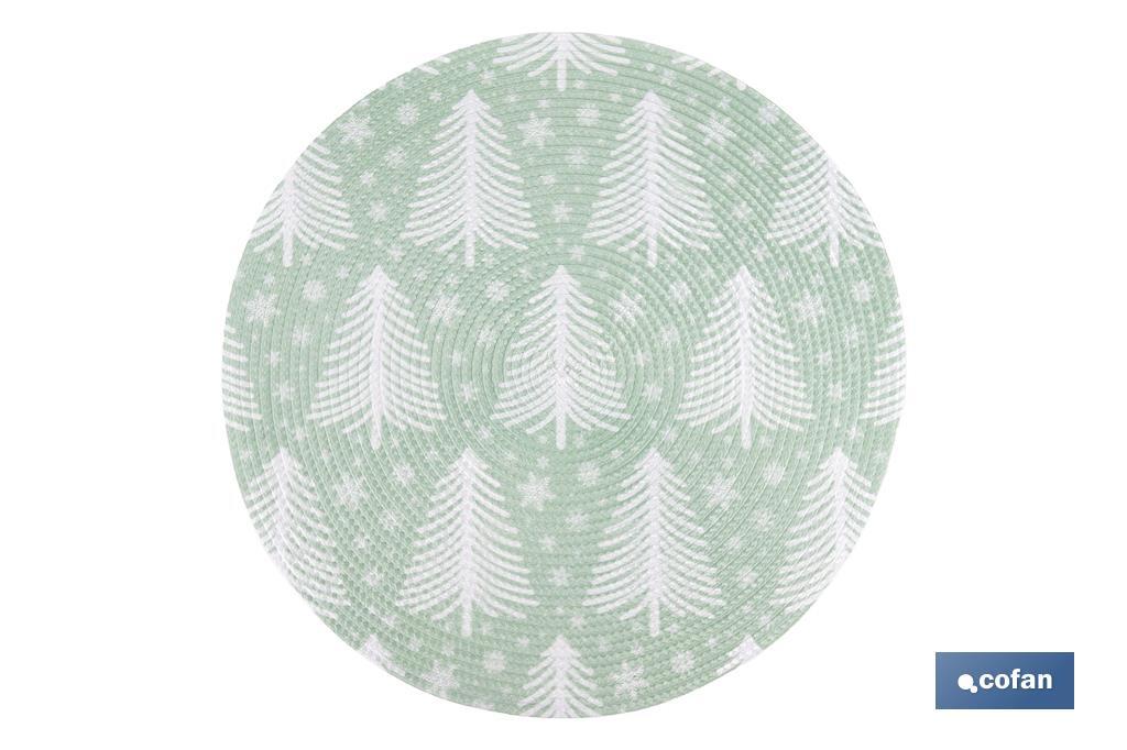 BAJOPLATO REDONDO COLOR VERDE / BLANCO MEDIDA 38 CM