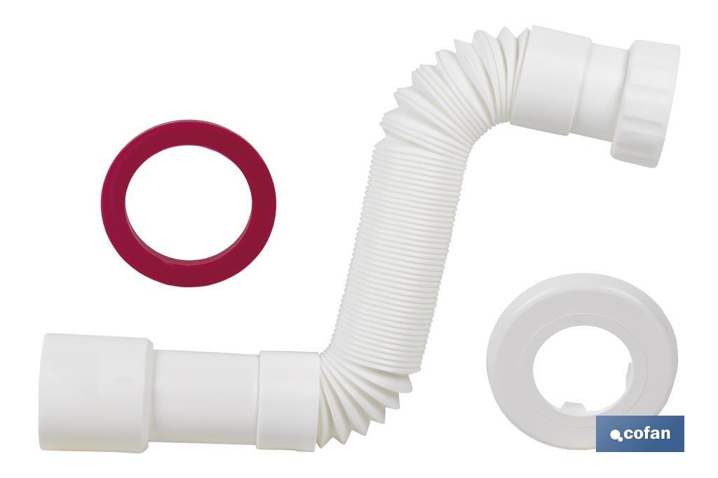 TUBO FLEXIBLE BLANCO 1 1/4  Ø32-40 300-720 MM