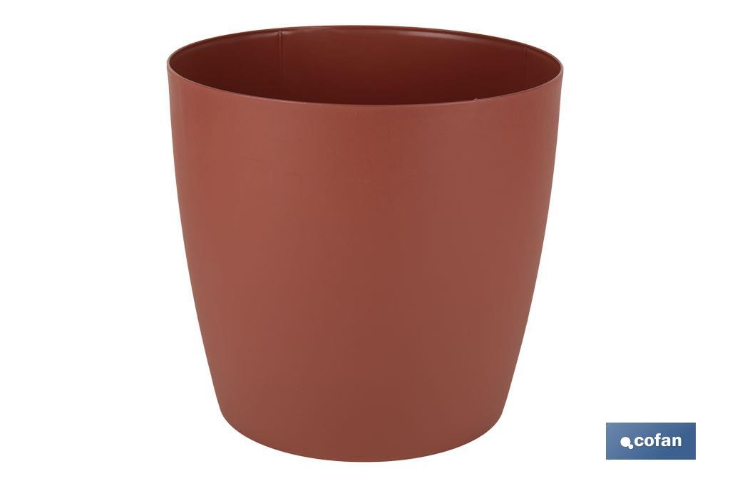 MACETA CAMELIA DE COLOR ARCILLA 35 X 33 CM venta unitaria
