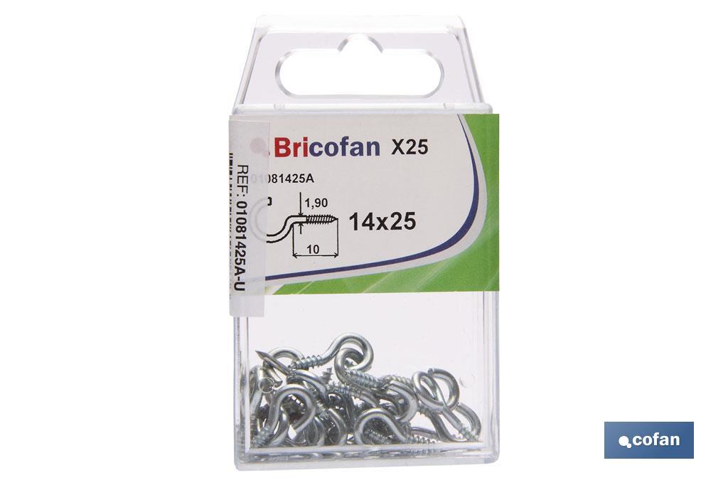 BLÍSTER DE 15 UDS. HEMBRILLA ABIERTA 17X40 VENTA UNITARIA