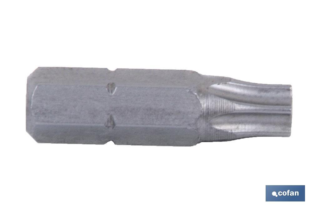 PUNTA DESTORNILL. TORX T-25, INVIOLABLE