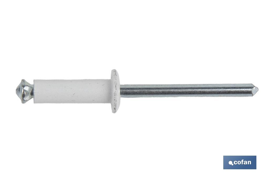 REMACHE DE FLOR BLANCO 4.8 X 16 MM