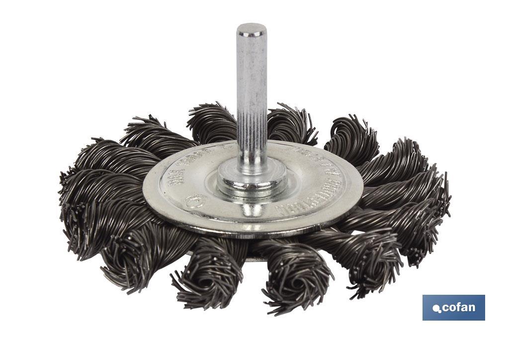CEPILLO CIRCULAR TRENZADO 6xØ75 ACERO 0,5mm CEPILLO CIRCULAR TRENZADO 6xØ75 ACERO 0,5mm
