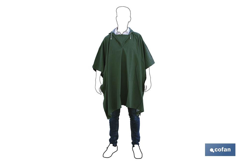 PONCHO DE AGUA VERDE PVC/POLIESTER TALLA ÚNICA PONCHO DE AGUA VERDE PVC/POLIESTER TALLA ÚNICA