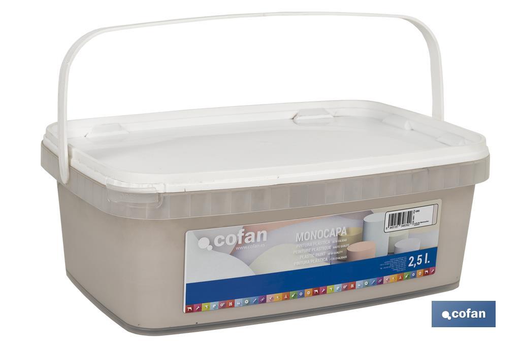 PINTURA PLÁSTICA MONOCAPA GRIS 2,5 L PINTURA PLÁSTICA MONOCAPA GRIS 2,5 L