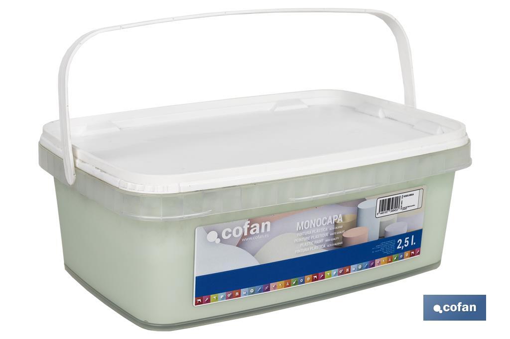 PINTURA PLÁSTICA MONOCAPA VERDE BRISA 2,5 L PINTURA PLÁSTICA MONOCAPA VERDE BRISA 2,5 L