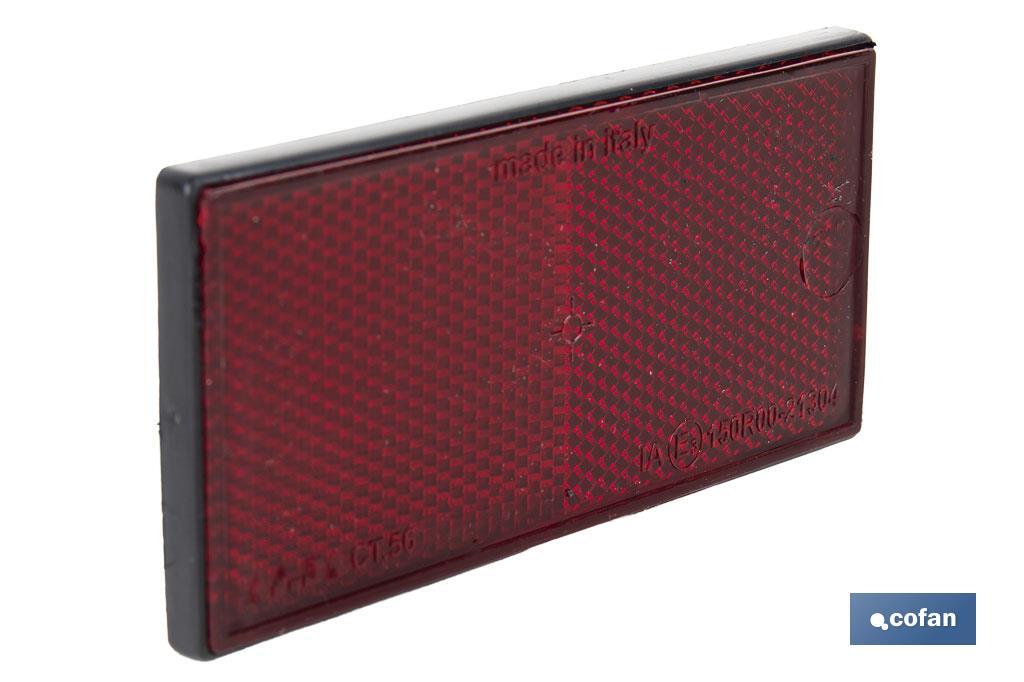 CATADIÓPTRICO RECTANGULAR ROJO 106 X 50 MM ADHESIVO CATADIÓPTRICO RECTANGULAR ROJO 106 X 50 MM ADHESIVO
