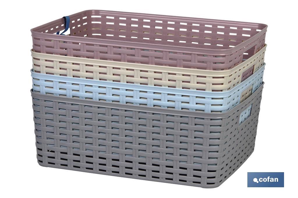 CESTA MULTIUSOS 12L 36X28X13.5cm ROSA PALO