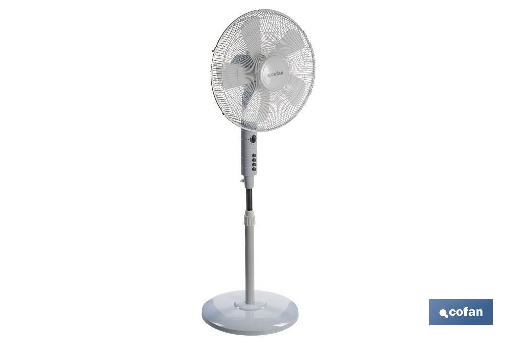 VENTILADOR 5 PALAS TEMPORIZADOR 55W BLANCO