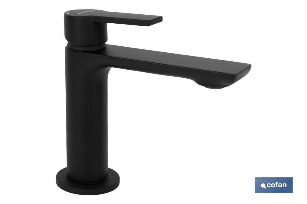 GRIFO MONOMANDO LAVABO NEGRO MATE  25MM MODELO KERCH