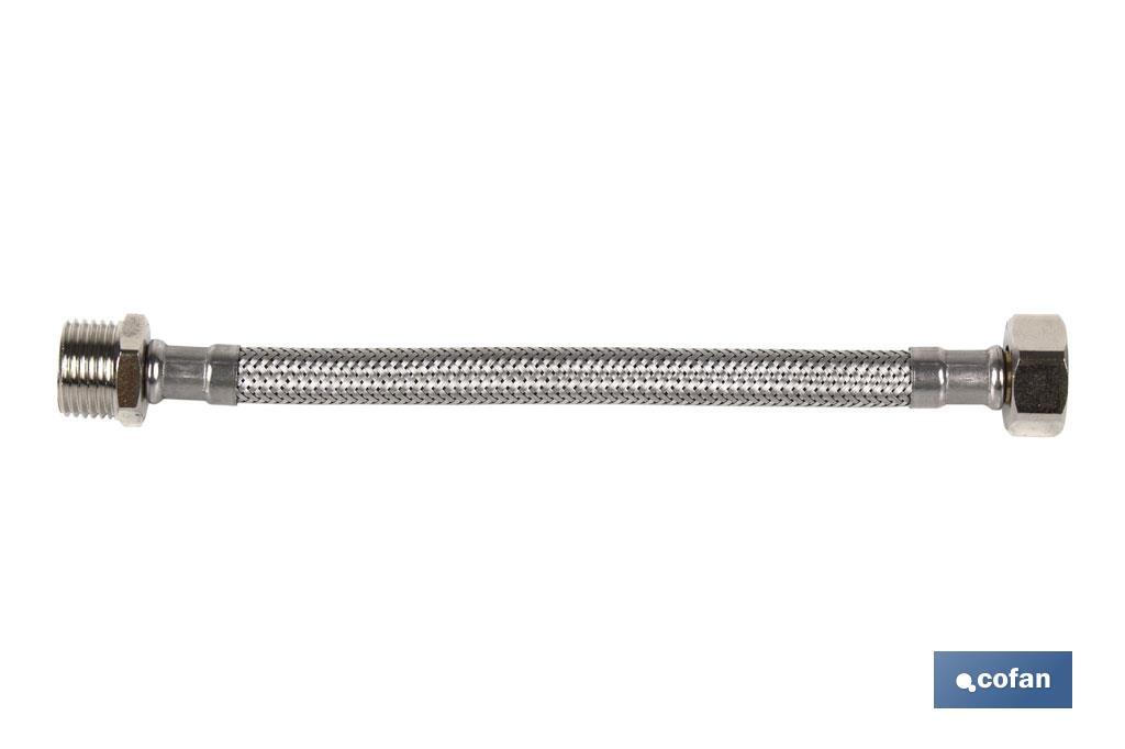 CONEXIÓN FLEXIBLE INOX M1/2-H3/8 20 CM. CONEXIÓN FLEXIBLE INOX M1/2-H3/8 20 CM.
