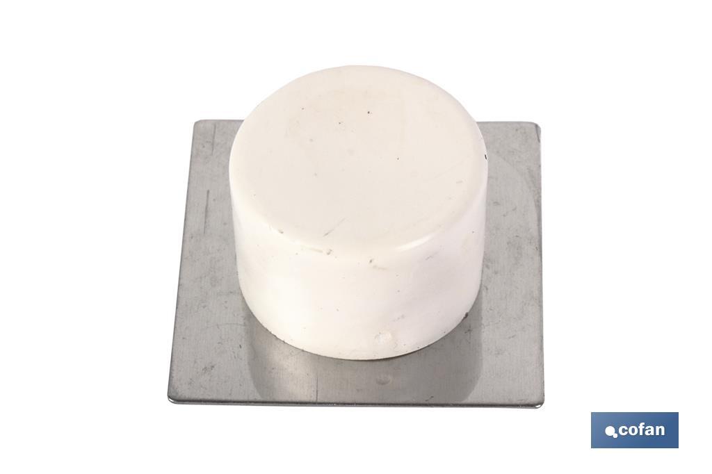 2 UDS TOPE ADHESIVO BASE INOX BLANCO 40 X 40 2 UDS TOPE ADHESIVO BASE INOX BLANCO 40 X 40