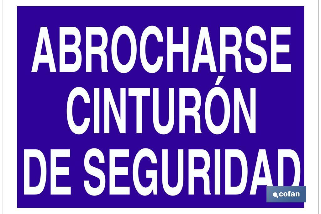 Abrocharse cinturón de seguridad