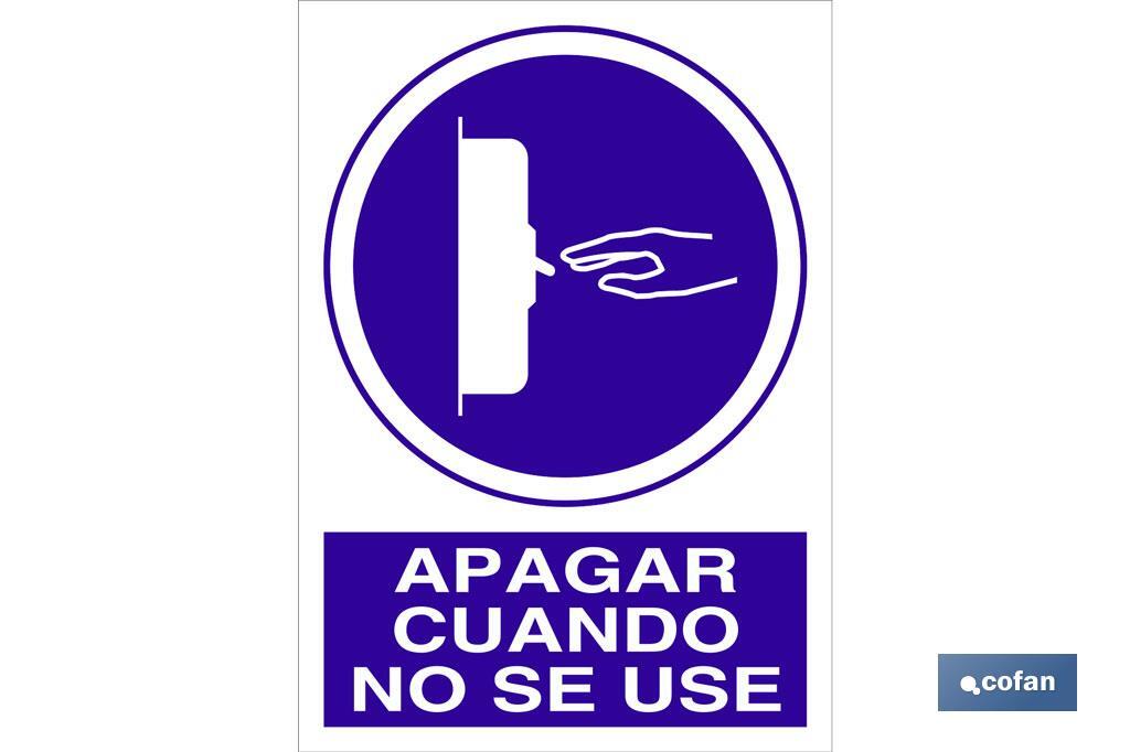 Apagar cuando no se use