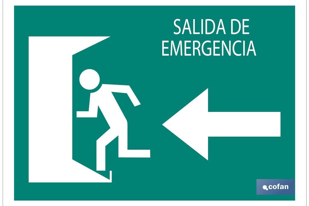 Salida emergencia Izquierda texto