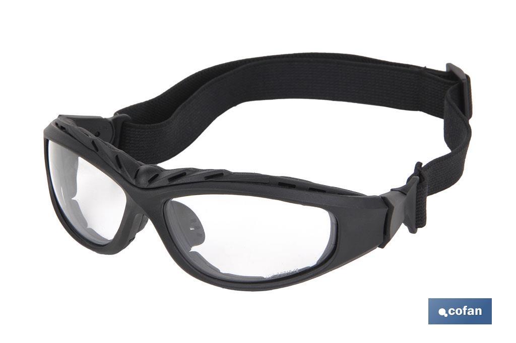 Gafas de seguridad acolchadas | Protección 4 en 1 | Lentes con recubrimiento duro