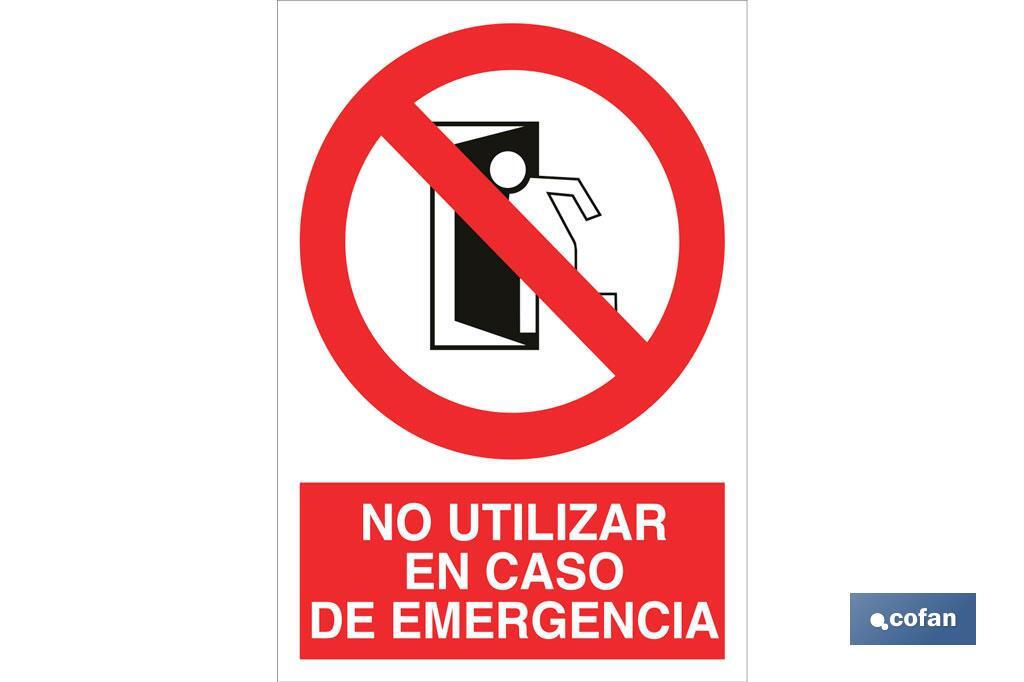 No utilizar en caso de emergencia