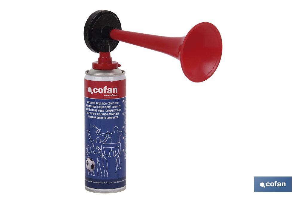 Bocina de aire comprimido | Contenido de 300 ml | Ideal para eventos deportivos o señalización acústica